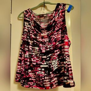 CALVIN KLEIN SLEEVELESS DRAPED TOP